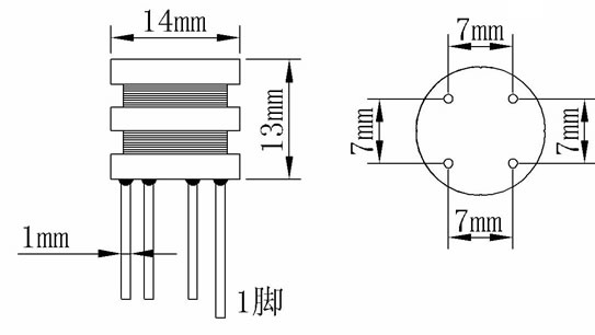 雙層工字電感示意圖