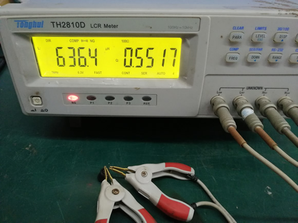 三腳電感初級電感量測試
