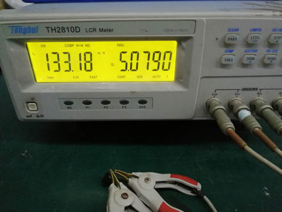 三腳電感總電感量測試