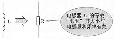 電感器感抗的等效理解電路示意圖